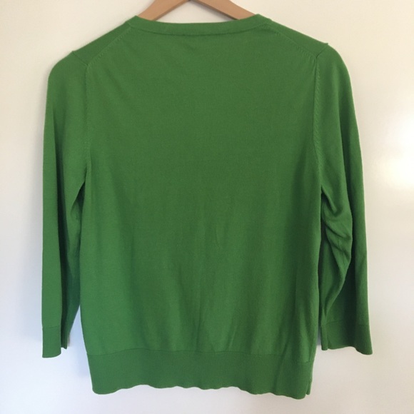 Talbots | Green Ruffle Button Cardigan | Size M - Picture 6 of 6